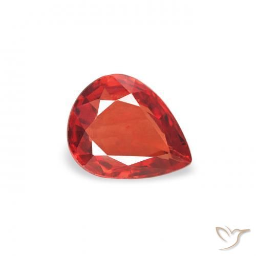 Saphir Rouge moyen naturelle En forme de poire, 0.37 ct, VS