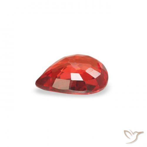 Saphir Rouge moyen naturelle En forme de poire, 0.37 ct, VS