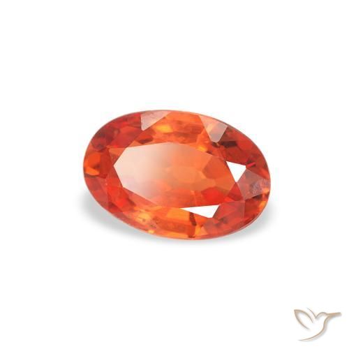 Saphir Rouge cramoisi vif naturelle ovale, 0.61 ct, VS