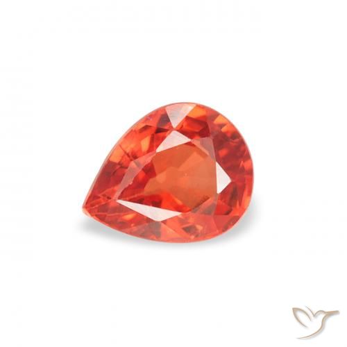 0.46ct Naturel Rouge intense Saphir, En forme de poire, VS