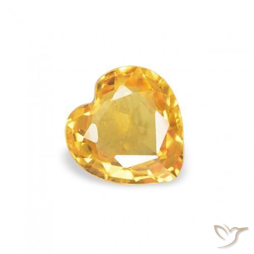 Saphir Or moyen naturelle Cœur, 0.41 ct, VVS