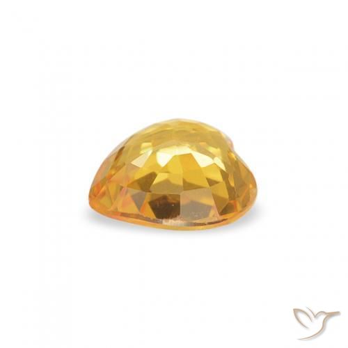 Saphir Or moyen naturelle Cœur, 0.41 ct, VVS