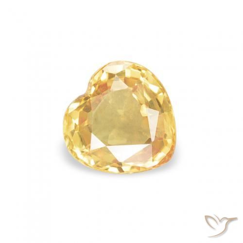Saphir Or naturelle Cœur, 0.43 ct, VVS
