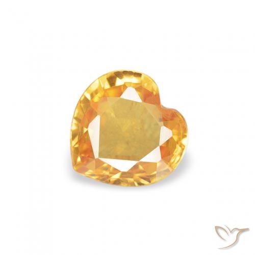 0.35ct Naturel Medium Dark-Golden Saphir, Cœur, VVS