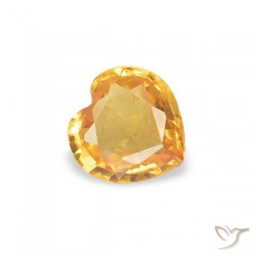 Saphir Medium Dark-Golden naturelle Cœur, 0.35 ct, VVS