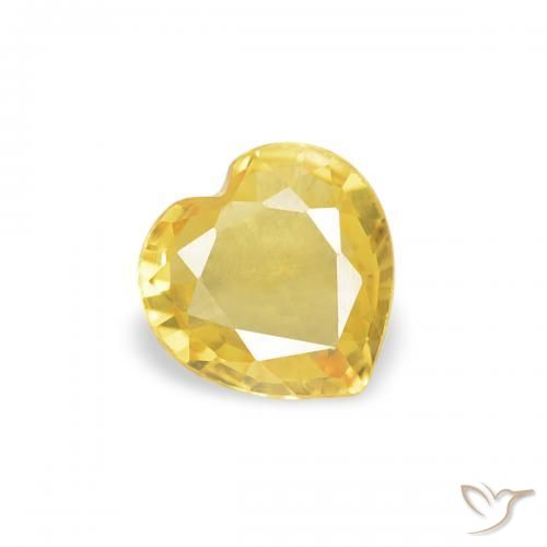 Saphir Jaune Toscane naturelle Cœur, 0.30 ct, VVS