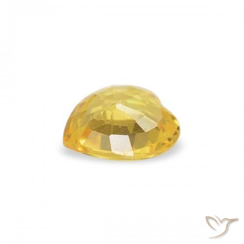 Saphir Jaune Toscane naturelle Cœur, 0.30 ct, VVS