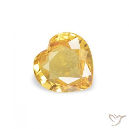 Saphir Doré naturelle Cœur, 0.35 ct, VVS