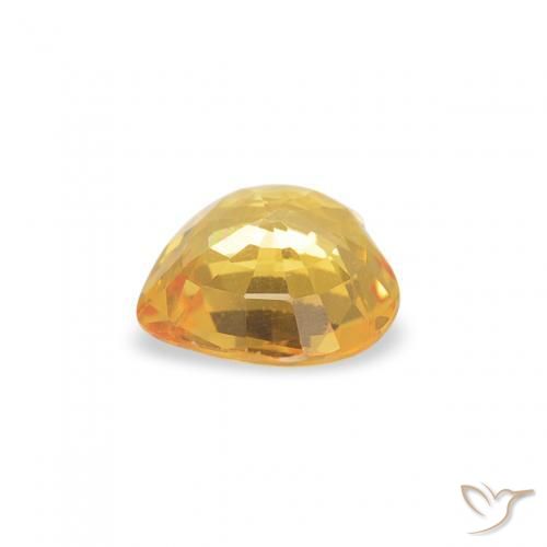 Saphir Doré naturelle Cœur, 0.35 ct, VVS