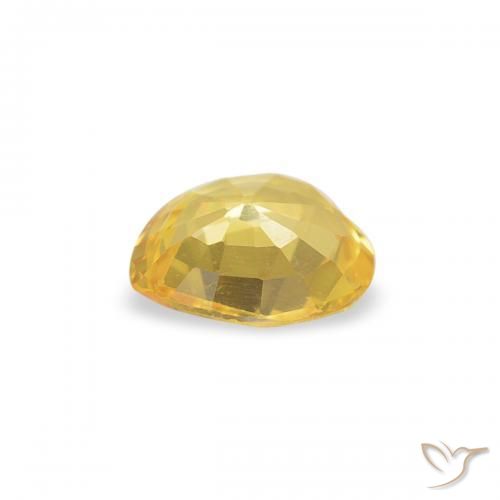 Saphir Orange Doré naturelle Cœur, 0.31 ct, VVS