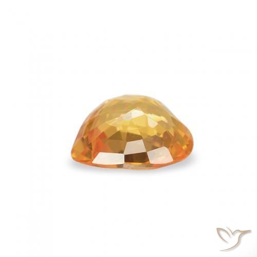 Saphir Miel Orange naturelle Cœur, 0.31 ct, VVS