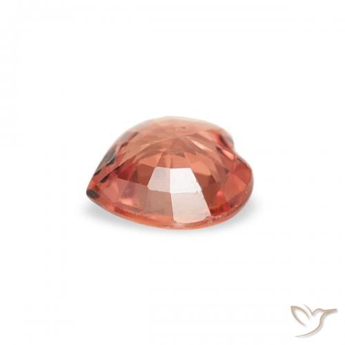 Saphir Rouge-orange naturelle Cœur, 0.30 ct, VS