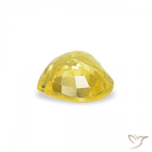 Saphir Medium Light-Yellow naturelle Cœur, 0.39 ct, VS