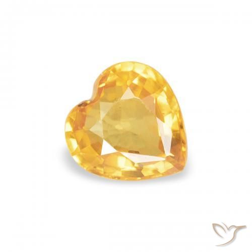 Saphir Or moyen naturelle Cœur, 0.37 ct, VS