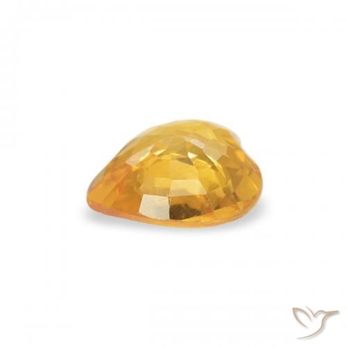Saphir Or moyen naturelle Cœur, 0.37 ct, VS