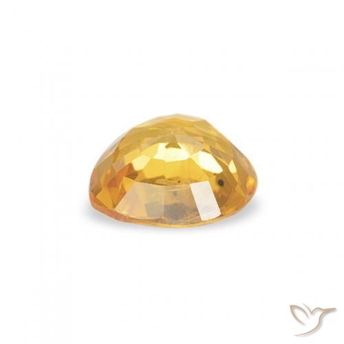 Saphir Doré vif naturelle Cœur, 0.44 ct, VS