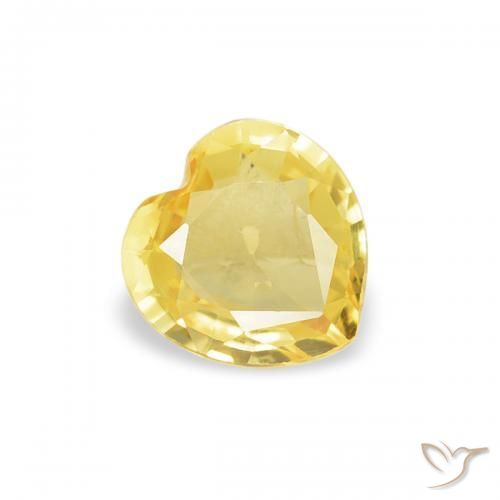 Saphir Jaune Toscane naturelle Cœur, 0.35 ct, VS