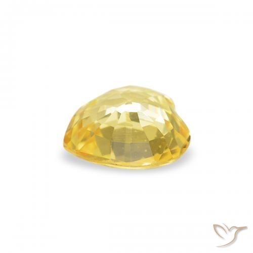 Saphir Jaune Toscane naturelle Cœur, 0.35 ct, VS