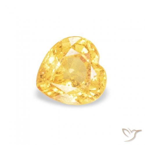 0.47ct Naturel Doré moyen Saphir, Cœur, VS-SI