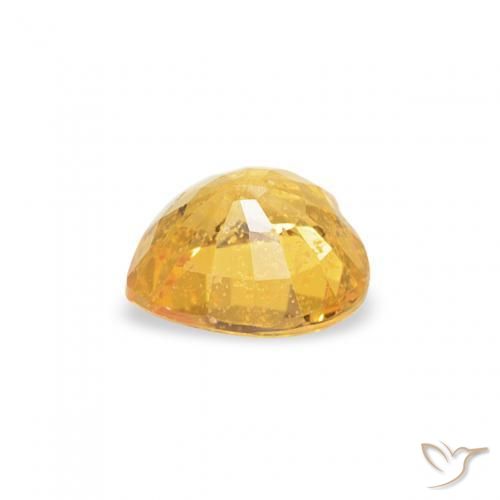 Saphir Doré moyen naturelle Cœur, 0.47 ct, VS-SI