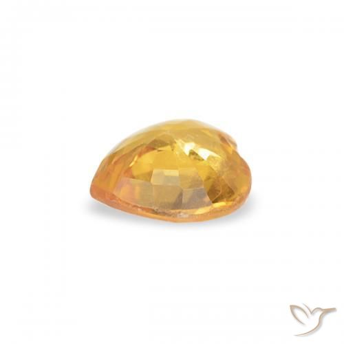 Saphir Orange moyen naturelle Cœur, 0.29 ct, VS