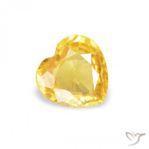 0.34ct Naturel Jaune Toscane Saphir, Cœur, VS
