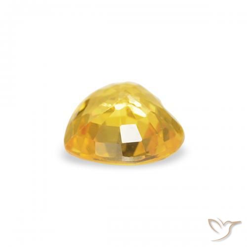 Saphir Jaune Toscane naturelle Cœur, 0.34 ct, VS