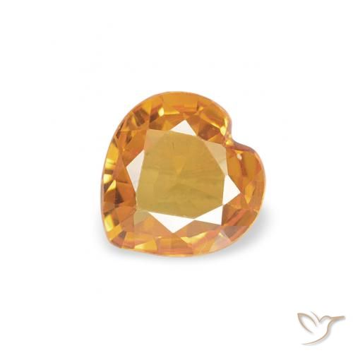 0.32ct Naturel Or Saphir, Cœur, VVS-VS