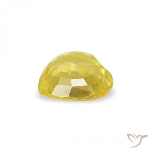 Saphir Jaune naturelle Cœur, 0.38 ct, VVS-VS