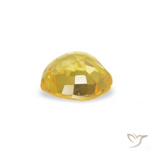 Saphir Jaune miel naturelle Cœur, 0.36 ct, VVS-VS