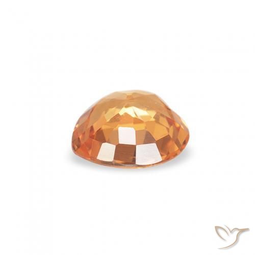 Saphir Orange vif naturelle Cœur, 0.33 ct, VS