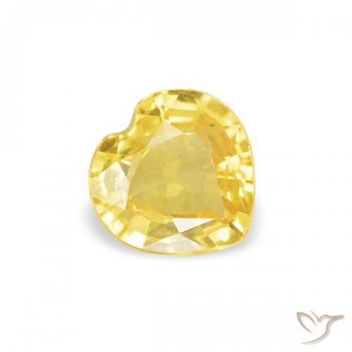 Saphir Jaune moyen naturelle Cœur, 0.37 ct, VS