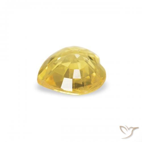 Saphir Jaune moyen naturelle Cœur, 0.37 ct, VS