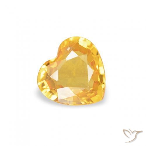 Saphir Or moyen naturelle Cœur, 0.37 ct, VS