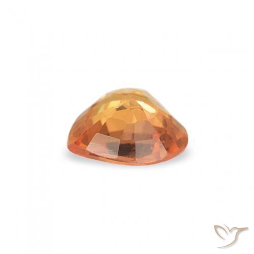 Saphir Orange vif naturelle Cœur, 0.37 ct, VS