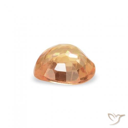 Saphir Orange intense naturelle Cœur, 0.39 ct, VS
