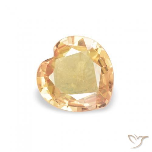 Saphir Doré naturelle Cœur, 0.49 ct, VS