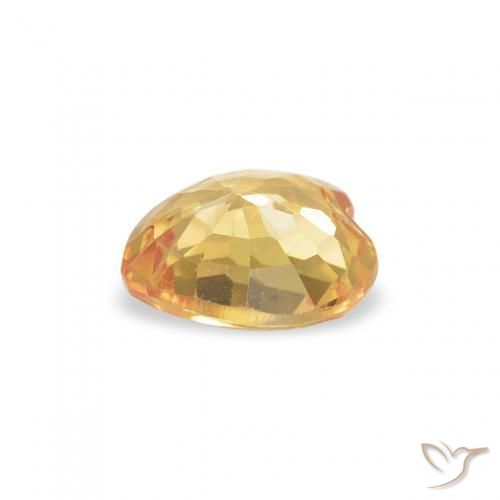 Saphir Doré naturelle Cœur, 0.49 ct, VS