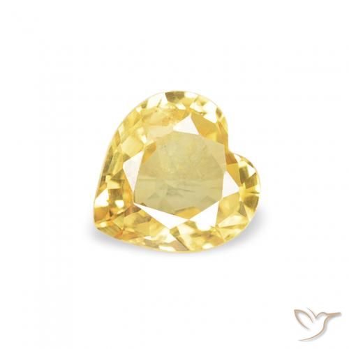 0.37ct Naturel Orange Doré Saphir, Cœur, VS