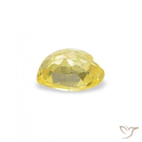 Saphir Jaune clair naturelle Cœur, 0.36 ct, VS