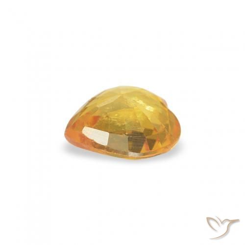 Saphir Doré naturelle Cœur, 0.38 ct, VS