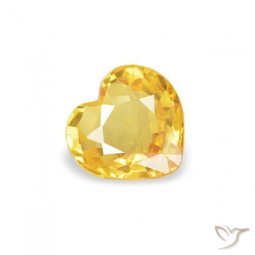 Saphir Doré naturelle Cœur, 0.38 ct, VS