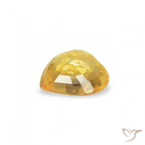Saphir Doré naturelle Cœur, 0.38 ct, VS