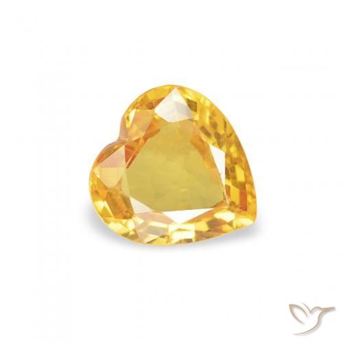 Saphir Doré naturelle Cœur, 0.37 ct, VS