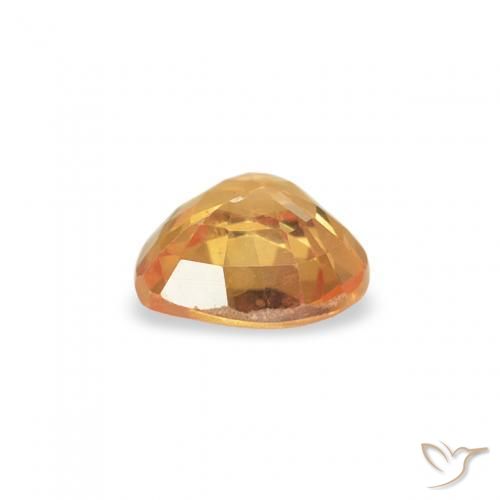 Saphir Orange-or naturelle Cœur, 0.42 ct, VS