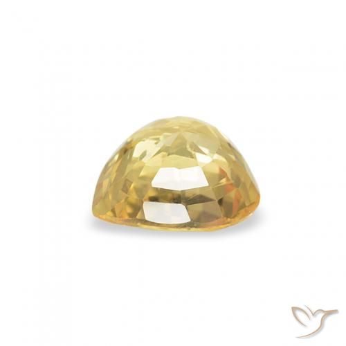 Saphir Doré moyen naturelle Cœur, 0.43 ct, VS
