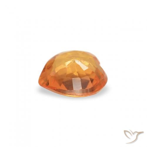 Saphir Orange moyen naturelle Cœur, 0.34 ct, VS