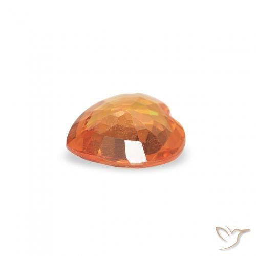 Saphir Abricot orange naturelle Cœur, 0.30 ct, VS