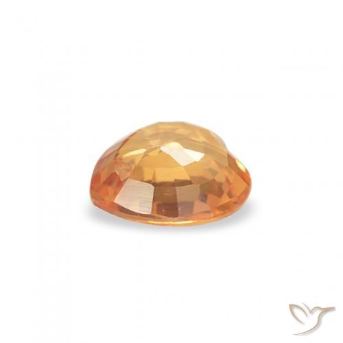 Saphir Miel Orange naturelle Cœur, 0.36 ct, VS