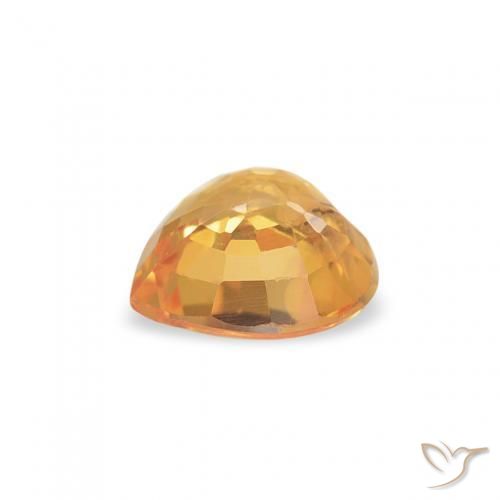 Saphir Orange moyen naturelle Cœur, 0.47 ct, VS
